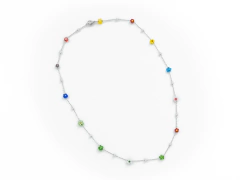 Collar Perlas y Flores Multicolor