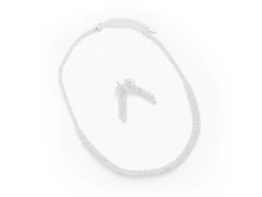 Conjunto Strass Plateado Zig Zag - comprar online