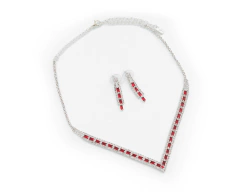 Conjunto Strass Rojo en V - comprar online