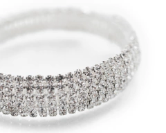 Pulsera Regulable 6 Hileras Strass Bombe - comprar online