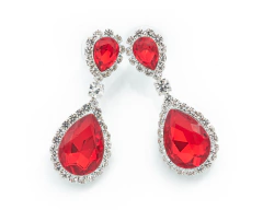 Aros Gota y Virola Strass Color