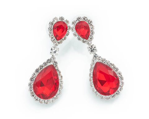 Aros Gota y Virola Strass Color