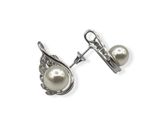 Aros Perla Gota Plateado en internet