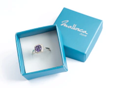 Anillo Circon Cuadrado Lila - comprar online