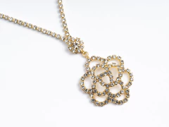 Conjunto Strass Flor Golden - Mallorca Joyas - Joyería en Córdoba 