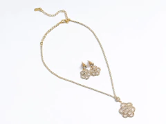 Imagen de Conjunto Strass Flor Golden