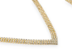 Conjunto Strass 3 Hileras Golden - Mallorca Joyas - Joyería en Córdoba 