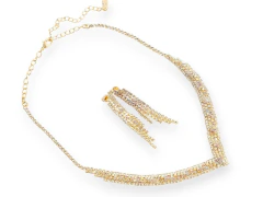 Conjunto Strass en V Aurora Boreal Golden en internet