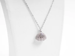 Collar Micro Pave Almeja y Perla en internet
