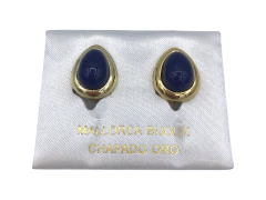 Aros Perla Gota Azul Clip en internet