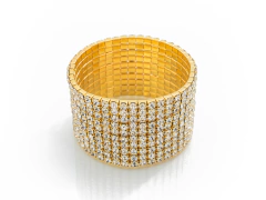 Pulsera Strass Dorada 10 Hileras