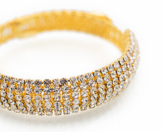 Pulsera 6 Hileras Strass Bombe Dorado - comprar online