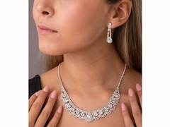 Conjunto Strass Círculos Plateado - comprar online
