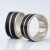 Set alianzas de plata 925 con maderas de ébano y palo violeta 10mm - SetSOL10