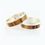 Set alianzas de casamiento - plata 925 y madera de zebrano - 8mm - boda - setpalmar