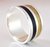 Anillo de plata 925 y maderas de ébano y raíz de laurel (12mm) - cascada