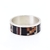 Anillo 8mm en plata 925 y maderas - marquetería-104 - comprar online