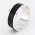 Anillo 10mm de plata 925 y madera de ebano - ebano-119