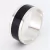 Anillo 10mm de plata 925 y madera de ebano - ebano-119