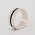 Anillo de plata y ébano (8mm) - isla