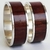 Set alianzas de boda 8 mm en plata 925 y madera de CAOBA - SETNOCHE en internet