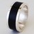 Anillo de plata y ébano - 10mm - ciclón en internet