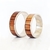 Imagen de Set alianzas de boda 8 mm en plata 925 y madera de zebrano setclima