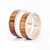 Set alianzas de boda 8 mm en plata 925 y madera de zebrano setclima