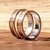 Imagen de Set alianzas de casamiento - plata 925 y madera de zebrano - 5mm