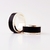 Imagen de Set alianzas 10 mm de ancho - espesor 2.5 mm en plata 925 y madera de ébano SETCICLON