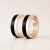 Set alianzas de boda 8 mm en plata 925 y madera de ébano - SETCAMBIO