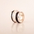 Set alianzas boda 6 y 8 mm flejes 2mm en plata y madera de ébano - SETAVE