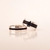 Set alianzas boda 6 y 8 mm flejes 2mm en plata y madera de ébano - SETAVE - comprar online