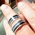 Set alianzas de plata 925 con maderas de ébano y turquesa 8mm - Amanecer - tienda online