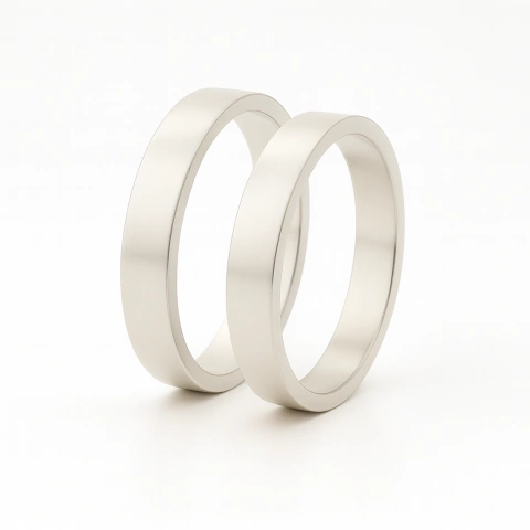 Set alianzas de boda - plata 925 - SETVENUS-4mm - comprar online