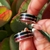 Set alianzas de plata 925 con maderas de ébano y palo violeta 8mm - SetSOL - comprar online