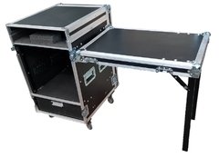 Case Rack 12u + Gaveta E Compart. Mesa De Som C Bancada Lateral