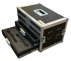 Case rack para 4 bases mics e 2 gavetas