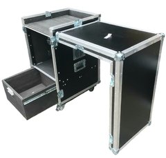 Road Case Para 01v + 10u Rack Com gaveta - Universalcases