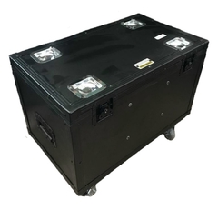 Case Bau black 80 x 55 x 75cm altura ja contando as rodas.Com rodas e suporte empilhamento. Em formica