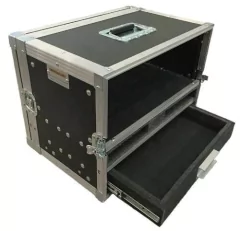 Case Rack 4u + 2 Bases Microfones + Gaveta