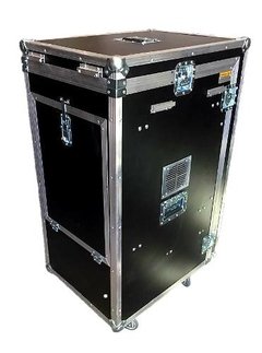 Case Rack, 8u + Mesa + Gaveta. Tampa Que Vira Bancada Preto - Universalcases