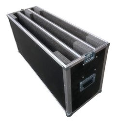 Road Case Triplo Para Tv 48 Pol. Led Lcd Plasma Com Rodas
