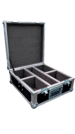 Road Case Para Mini Moving 18x3w Acomoda 4 Peças