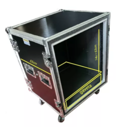 Case Rack 14u + Gaveta Com Sistema Amortecimento E Rodas MLZF