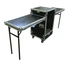 Case Rack 16u + Gaveta Com Tampas Que Viram Bancada Lateral MLZF