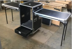 Case Rack 16u + Gaveta Com Tampas Que Viram Bancada Lateral MLZF na internet