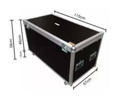 Case Bau Cabos E Pedestais 115x57x58cm Altura Ja Com Rodas MLZ - Universalcases