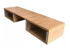 Rack 4u Com Bancada Para Estúdio Padrao Madeirado MLZF