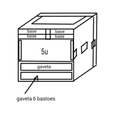 Case Rack Para 4 Bases Mic Sem Fio + 5u + 2 Gavetas MLZF